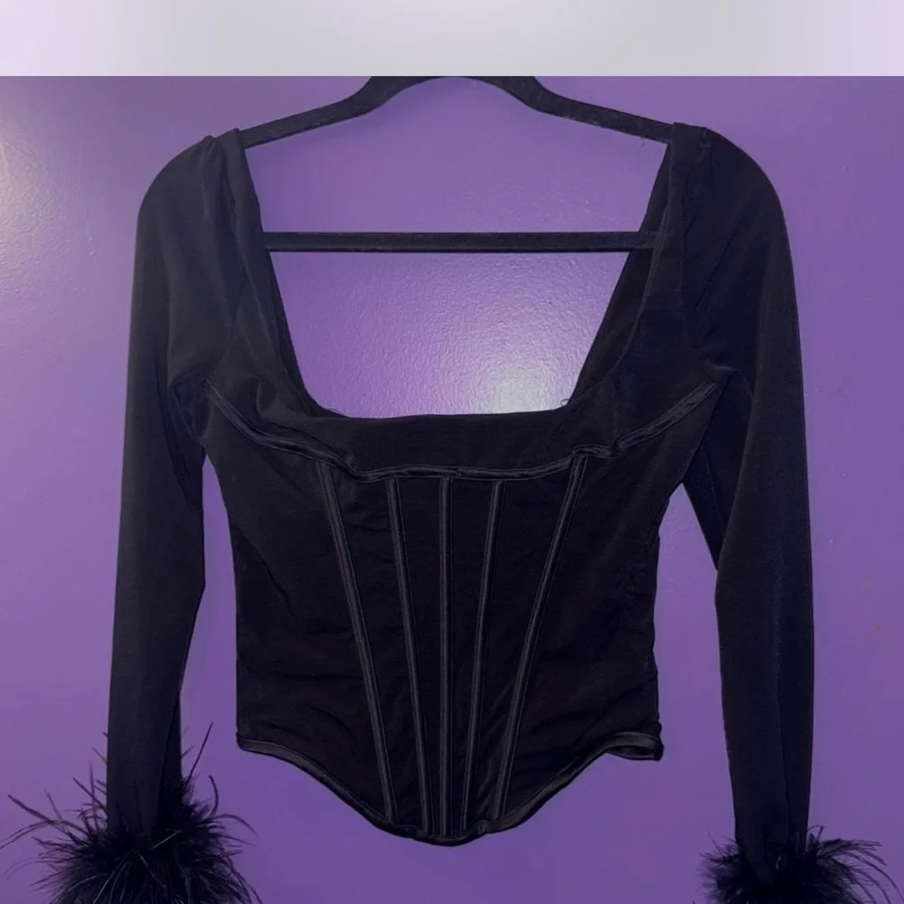 House of CB ‘Stella’  Black Mesh Trimmed Corset Small US4-6 - Picture 5 of 5